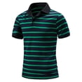 thumbnail image 1 of BOBOGOJP Polo Homme Ajusté T-Shirts Polo de Golf Mode Imprimé (Vert,TTG), 1 of 5