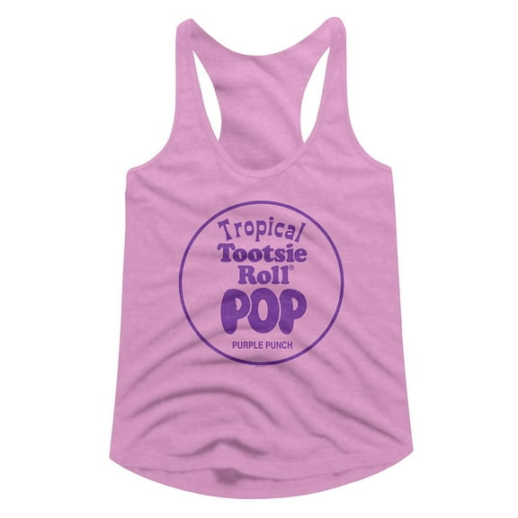 Tootsie Roll Brands Purple Punch Ladies  Racerback Tank Top Shirt