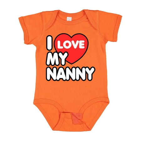 

Inktastic I Love My Nanny Gift Baby Boy or Baby Girl Bodysuit