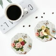 thumbnail image 5 of Disketp Vintage Bike Flower Butterfly Funny Coasters,6 Pcs Leather Coasters With Holder, Perfect Housewarming Hostess Gifts,Protect Furniture From Water Marks Scratch And Damage, 5 of 9