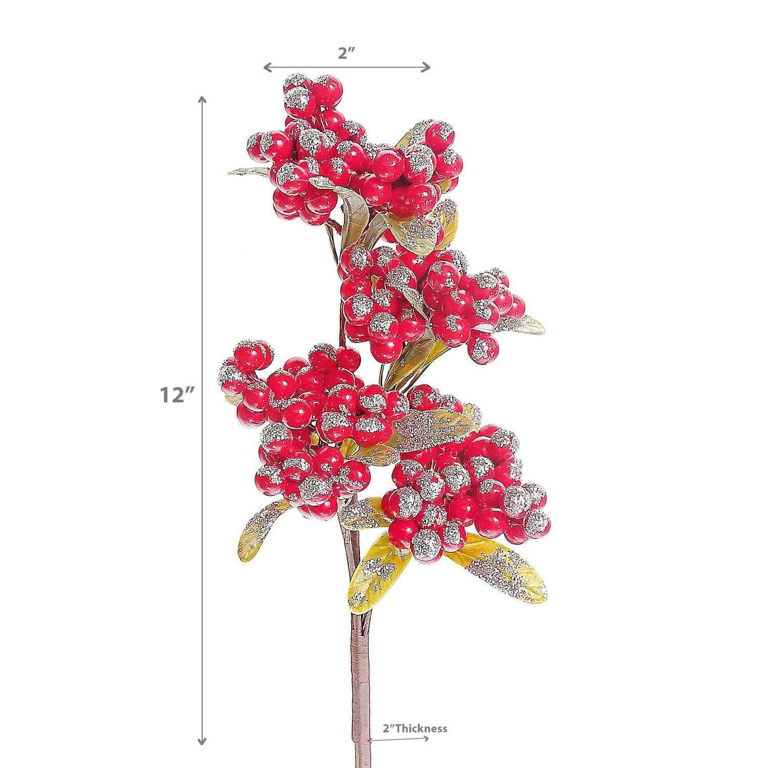 Christmas Berry Bundles Pick - Set of 6