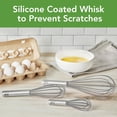 thumbnail image 2 of FRKSMD-Balloon Whisk 11 in Whip Whisk for Cooking Blending Mixing Stirring Whipping Beating, Dishwasher Safe Silicone Coated Wire Handheld Large Heavy Duty Multi Function Whip Whisking, Charcoal Gray, 2 of 2