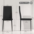 thumbnail image 3 of HOMCOM Dining Chairs, Set of 6, Linen Upholstered Accent Chairs, Back, 3 of 10