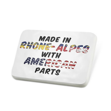 Porcelein Pin American Parts but Made in Rhone-Alpes Lapel Badge – NEONBLOND