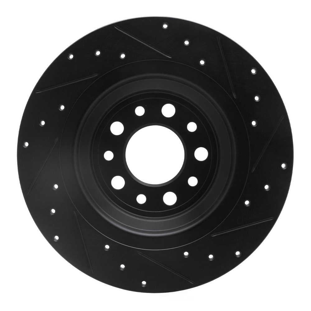 Dynamic Friction Company 633-42010L DFC Brake Rotor - Drilled And Slotted - Black