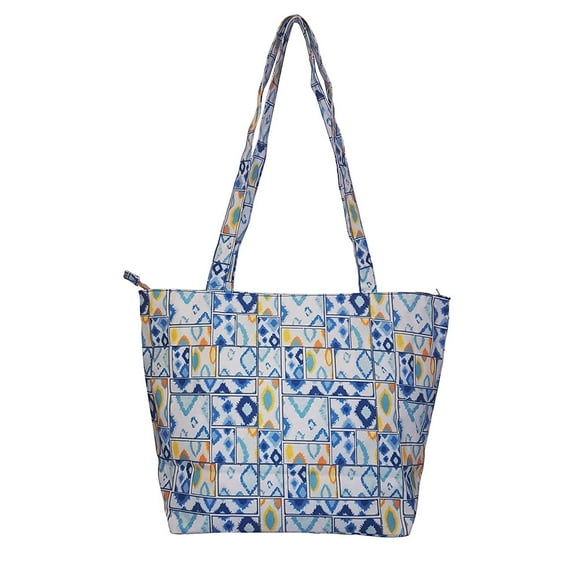 Forever Patchwork Design Large Cotton Tote Bag