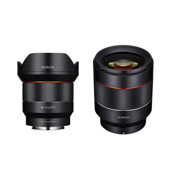 Rokinon 2 Lens Kit Includes 14mm F2.8 AF Wide Angle, Full Frame 