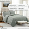 thumbnail image 4 of My Texas House Full/Queen Quilt Set, All-Season, 3-Piece, Sage Trellis, 4 of 13