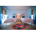thumbnail image 2 of Tapis rond amusant pour enfant Paix universelle multicolore nylon, 2 of 2