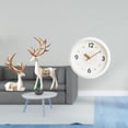 thumbnail image 2 of Reloj de pared moderno con escultura de reno europeo, coleccionable, artesanal, silencioso, con números , decorativo, para el hogar, la oficina, 2 of 8