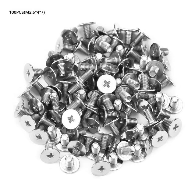 Machine Screw 100 Pcs/Set Easy Installation Durable Flat Head Screw for Industrial Accessories Industrial Hardware ANGGREK Otros