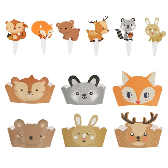 24 Pcs Practical Cake Decorations Beautiful Adorable Dessert Decorations