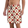 thumbnail image 2 of Kdxio Fruit Apples Pattern Mens Casual Shorts - Drawstring Summer Beach Sports Shorts for Men, 2 of 9