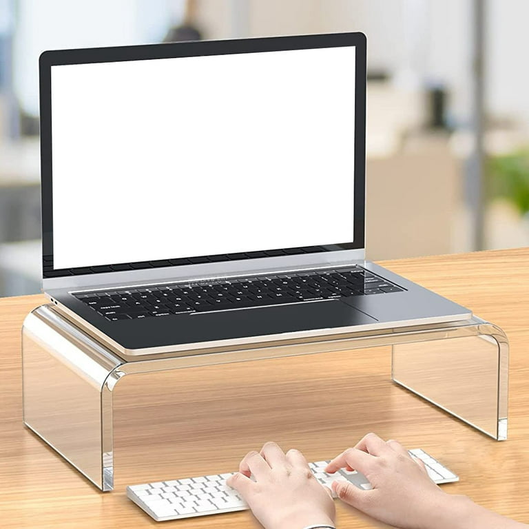 Transparent acrylic laptop stand
