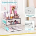 thumbnail image 5 of BAODELI 3 Tier Clear Makeup Organizer with Drawer, Cosmetic Storage for Dresser Countertop and Bathroom Vanity, Beauty Holder for Lipstick Brush Skincare, 5 of 7