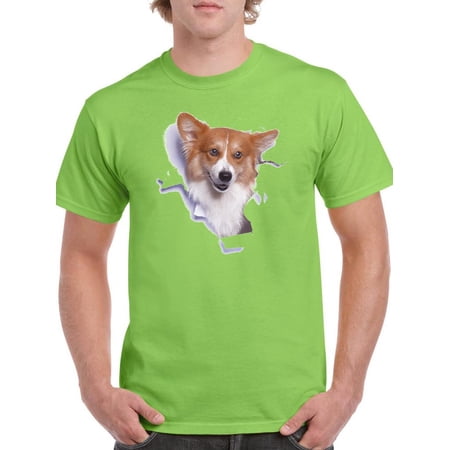 Corgi Peaking Out T-Shirt Men -Image by Shutterstock Male Medium
