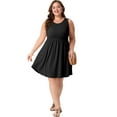 thumbnail image 6 of Cueply Plus Size Summer Dresses for Curvy Women Casual Sleeveless Crew Neck Loose Womens Midi Dresses, 6 of 9