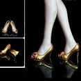 thumbnail image 4 of 1:6 Scale Stilettos Shoes For 12inch Dress Up Accessory Golden, 4 of 8