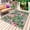 Pink, Green, variant on Pink Flamingo Outdoor Rug for Patio/Deck/Porch, Non-Slip Large Area Rug 5 x 7 Ft, Summer Tropical Watercolor Plants Green Leaves Indoor Outdoor Rugs Washable Area Rugs, Camping Rug Carpet Runner