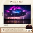 thumbnail image 3 of Enchanted Forest Wallpaper Dramatic Thunderstorm Purple Blue Sky Strikes Peel and Stick Wall Murals 69"H x 96"W Removable PVC Wall Paper Self-Adhesive Wall Paintings for Bedroom Living Room, 3 of 7
