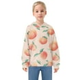 thumbnail image 3 of Kids' Hooded Pullover Sweatshirt Casual Tops Long Sleeve Print Hoodies Pocket Pale Pink Peach's Pattern, 3 of 9
