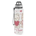 thumbnail image 2 of Qxltty Valentine Teddy Bear Water Bottle 32 oz with Straw BPA Free Reusable Fitness Sport Bottle Perfect for Travel School Outdoors and Gym, 2 of 7