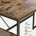 thumbnail image 3 of Bestier L Shaped Desk 95" Two Person Long Computer Desk with Storage Cabinet for Home Office, Rustic, 3 of 9