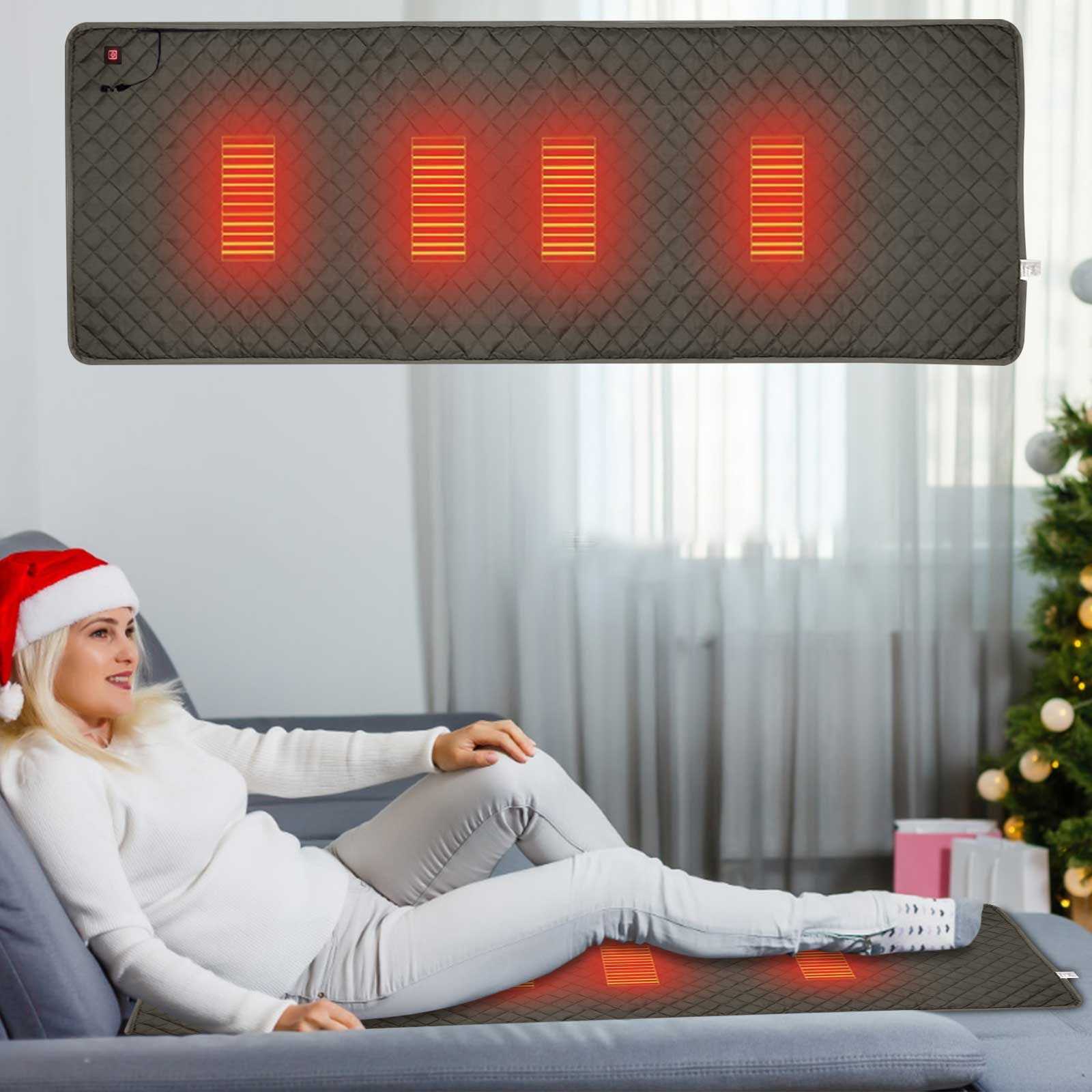 Nkmbld Heated Blanket Electric Throw, Sleeping Bag Heating Pad Usb Heating Pad Blanket Car Heating Pad Outdoor Tent Sleeping Pad for Car Office Home Travel