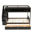 thumbnail image 6 of Harper & Bright Designs Twin over Full Bunk Beds with Staircase and Drawers, Wooden Bunk Bed Frame with Storage Shelf for Bedroom, Espresso, 6 of 14