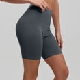 thumbnail image 4 of Dweltoz Biker Shorts for Women High Waist Tummy Control Summer Stretch Workout for Gym Running Underwear,Dark Gray S, 4 of 5