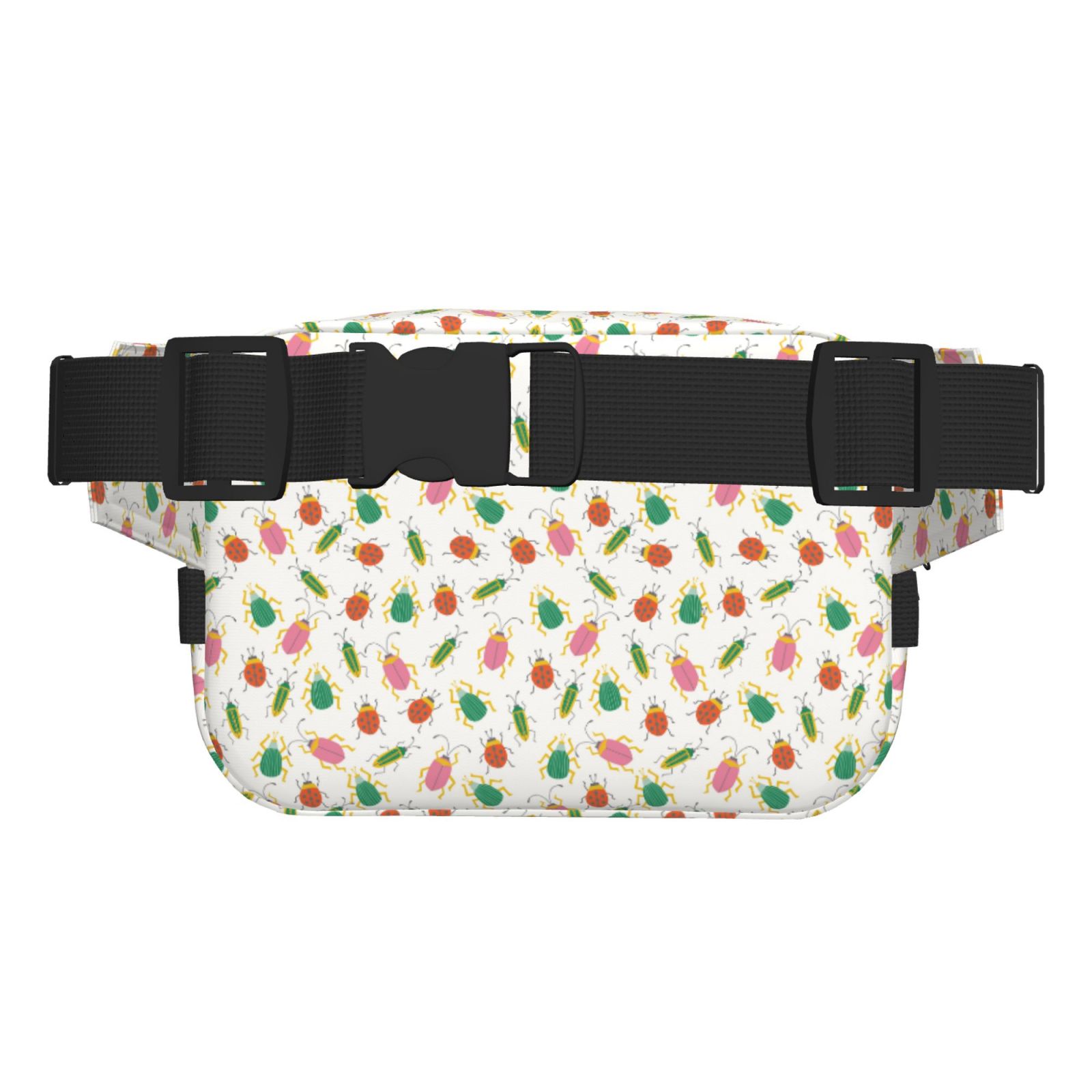 Picia Colorful Insect1 Print Square Double-Layer Waist Bag Mini Adjustable Waist Belt Bag Exercise Running Travel Hiking