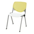 thumbnail image 3 of KFI Studios KOOL Armless Stacking Chair with Casters, White Back, Burgundy Seat, 3 of 7