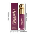 thumbnail image 3 of Liquid Blush, Long-lasting Liquid Blush, Natural Matte Velvet Finish, Buildable Cream Cheek Tint with High-Pigment Color, Weightless Blendable Formula for Natural Dewy Finish (Purple), 3 of 9