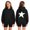 Black-b, variant on LRen Hoodies for Girls Oversized Hoodies Soft Lining Star Print Pullover Sweatshirts Causal Drop Shoulder Fashion Fall Winter Clothes for Girls 2-14 Years