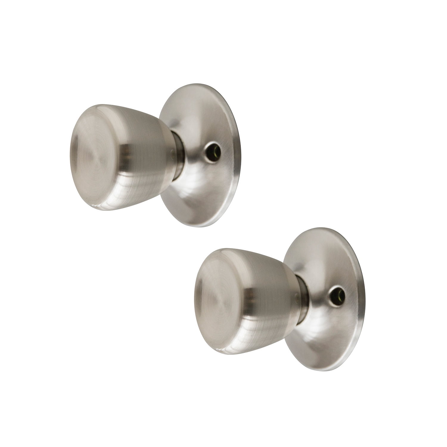 Design House Terrace Dummy Door Knob in Satin Nickel, 2-Pack