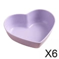 thumbnail image 1 of Cuenco Con Forma De Corazón, 6 Unidades, Novedoso Plato Para Salsa Para Untar Para Cocina, Cumpleaños, Restaurante, Morado, 1 of 10