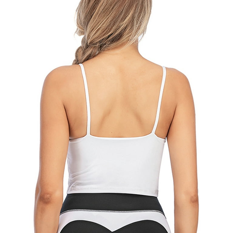 FANNYC Ladies Gym Sports Bra Vest Tank Cropped Tops Womens Yoga Underwear  Padded Bras Womens Sports Yoga Bra Vest Push up Padded Brassiere Fitness