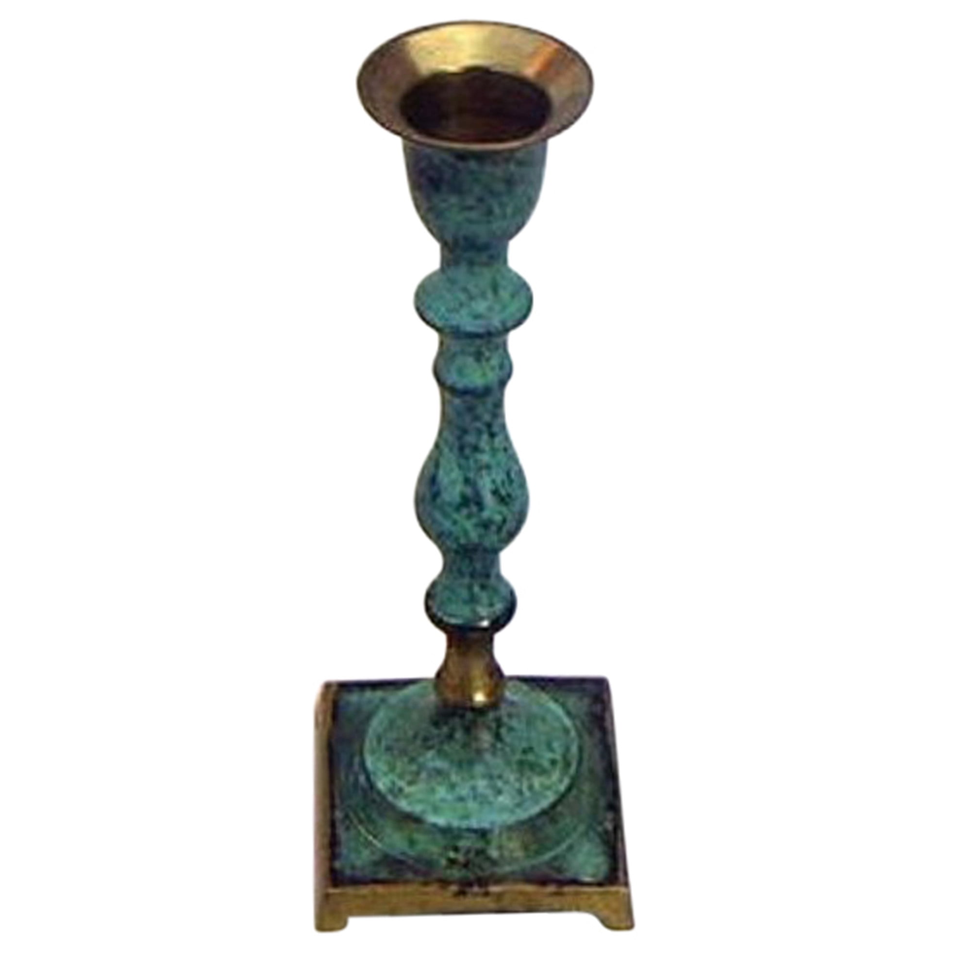 Candle Holder, 9", Patina