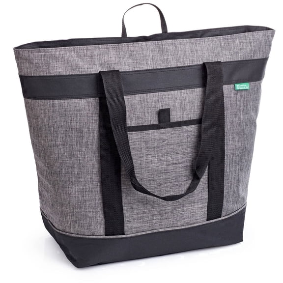 Creative Green Life Jumbo Insulated Collapsible Soft‑Sided Cooler Bag, Charcoal