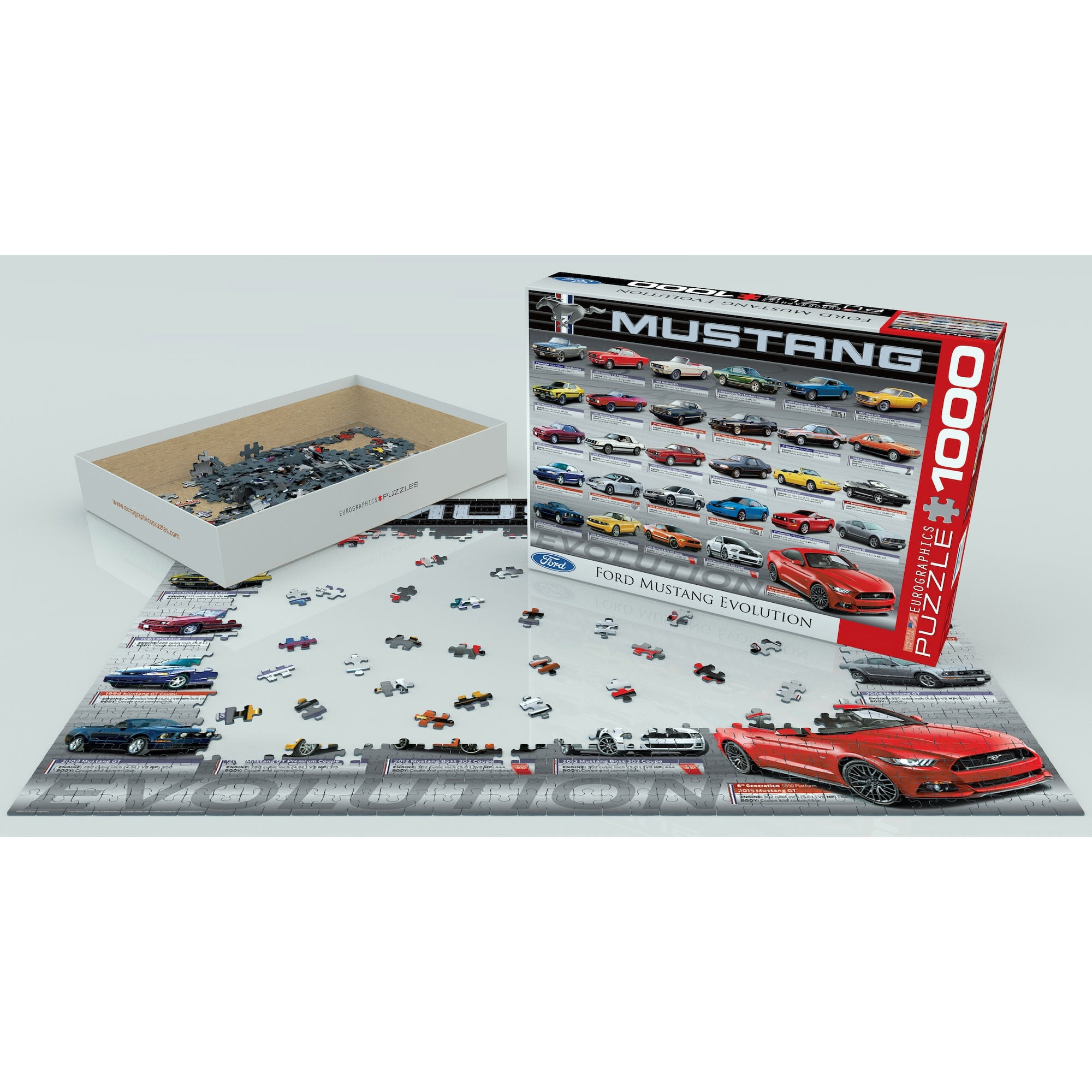 Ford Mustang Evolution 50th Anniversary Puzzle, 1000 Pieces