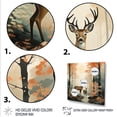 thumbnail image 3 of Designart "Deer Family Amidst the Woods II" Animals Framed Wall Art Decor - Modern Brown Deer Landscape Living Room Framed Canvas Art, 3 of 6