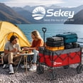 thumbnail image 7 of Sekey 220L Collapsible Wagon, 330lbs Heavy-Duty Folding Utility Cart with All-Terrain Wheels & Drink Holders, 7 of 7