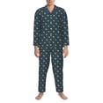 thumbnail image 3 of Sikiie Cartoon Ducks Mens Pajama Set, Soft Warm Long Sleeve Sleepwear, Cozy Button-Down Pjs for Men-Medium, 3 of 7