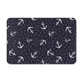 thumbnail image 2 of Front Door Mat Indoor Outdoor Outside Entrance - 16*24in Washable Cute White Anchor Dots Navyblue Thin Bathroom Rugs Fit Under Door, Bath Rugs for Bathroom, Kitchen Rugs Mats for Floor, 2 of 6