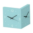 thumbnail image 3 of Reloj de pared de doble cara, reloj de esquina iluminado, barrido silencioso, relojes nórdicos montados en la pared para decoración del hogar, oficina Azul mayimx Reloj de pared de doble cara, 3 of 7