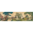 thumbnail image 2 of A. Blunt 14x7 Gold Ornate Wood Frame and Double Matted Museum Art Print Titled - Estate, Gardens, Birds, and Pond (1890), 2 of 4