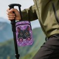 thumbnail image 4 of COEQINE Crutch Accessories Bag Elbow Crutch Pouch Black Cat Heart Purple Forearm Crutch Pouch, Walking Cane Bag, Lightweight, Large Capacity, for Walking Cane, Hiking Stick, 4 of 7