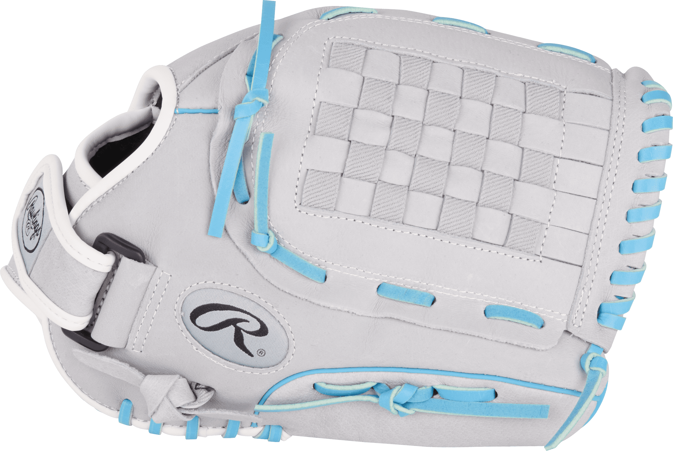 Rawlings Fastpitch Glove Gray/Blue | Right Hand Throw | 12.5" | Outfield