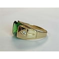 thumbnail image 2 of 4Ct Emerald Cut Lab Created Emerald Men's Wedding Ring In 14K Yellow Gold Plated, 2 of 4