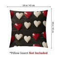 thumbnail image 4 of nygtbtfer Red Love Heart Decorative Throw Pillow Covers, Black White Check Stripes Outdoor Home Decor, Holiday Farmhouse 12x12in, 4 of 7